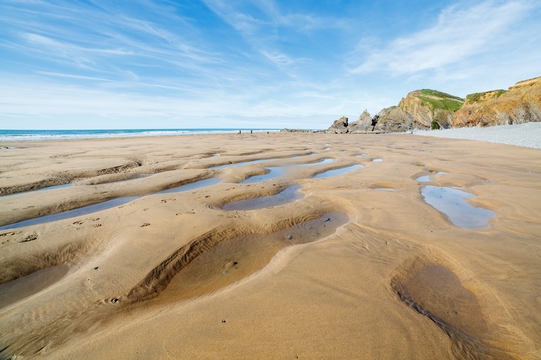 Sandymouth Beach in Cornwall