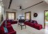 Living Room with smart TV, mood lighting, board game and beautiful dec