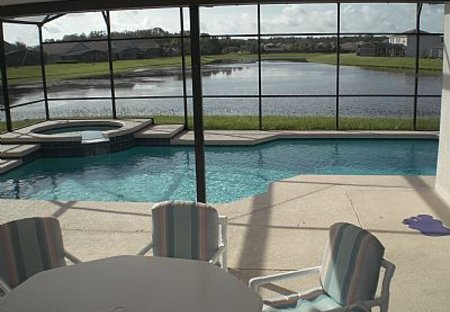 Villa in Crescent Lakes, Florida: Pool and Lake View