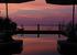 Dusk view over the swimming pool