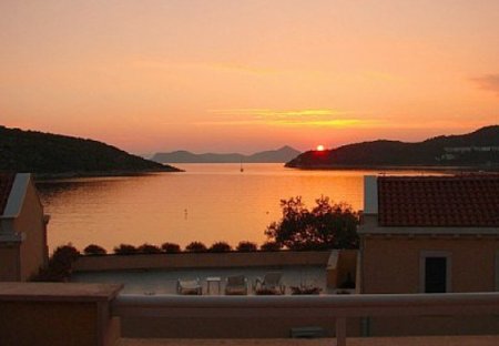 Villa in Slano, Croatia: Villa Clio - Balcony view at sunset