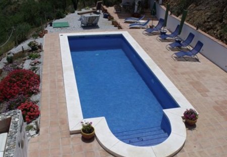 Studio Apartment in Comares, Spain: The Lovely 8 x 4 Roman Stepped Pool at Vine Ridge Retreats