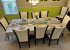 Christmas Table. 8 chairs shown, 2 other chairs available