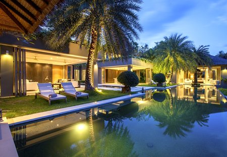 Villa in Chaweng, Koh Samui: Swimming pool at Villa 3 of Sangsuri private resort, North Chaweng, K..