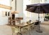 State of the art barbeque with dedicated outdoor dining patio tables.