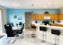 Open plan kitchen and dining area