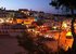 Carvoeiro beach and town square at night
