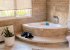 Relaxing stone bathtub for spa-style comfort 
