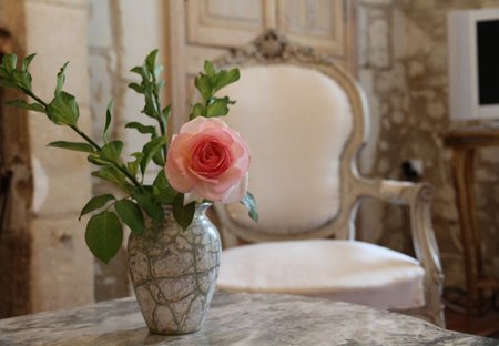 Gite in Tuffalun, France: la maison du manoir, near the fire place