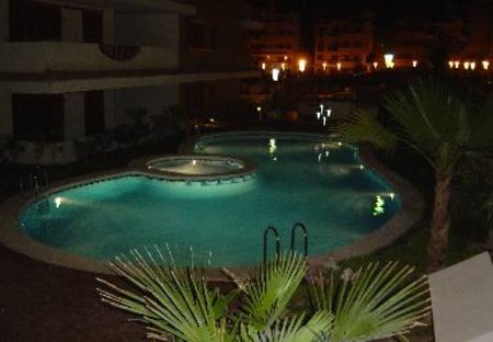 Apartment in Jardín del Mar Playa, Spain: Pool area by night: La Entrada Ocean Front Resort