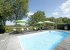 The private heated pool and decking