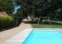 View from the pool back up to the house