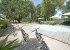 The pool and bikes