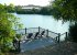 Lakeside deck & stairway to boat dock