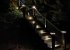 Stairway at night to the lakeside fire pit, deck & boat dock