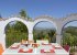 Dining with views of the Mediterranean Sea.