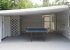 The back entrance to park a car or play table tennis.