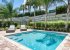 sun loungers and pool area