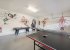 Table tennis and airhockey table in game room