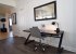 Workstation with desk, light and office chair