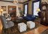 Gas fireplace in spacious living room.