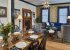 The living/dining/kitchen space is an open layout. 