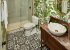 For something eclectic, the tropical bathroom on the second floor.
