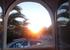 View of Javea sunset, framed by windows in master bedroom suite.
