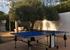 Outdoor table tennis table, with  optional shady canopy