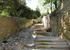 walking on the stony stairs at the top very old village