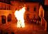the traditionnal typical sant- john fire  celebration front the old squires house center village