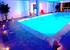 The spa area at night