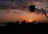 Sunset view directly in front of the beach house garden.